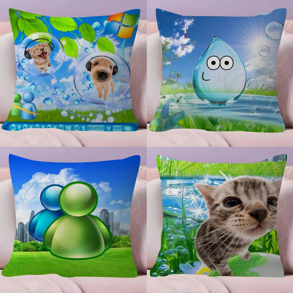 Home Art Textiles - Frutiger Aero Art cushion Pillowcase toon