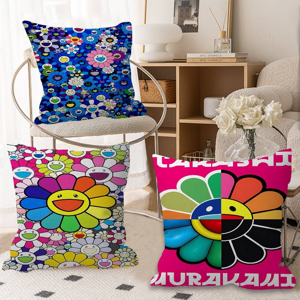 Home Art Textiles - Art T-Takashi M-Murakami Pillow Cushion Cover