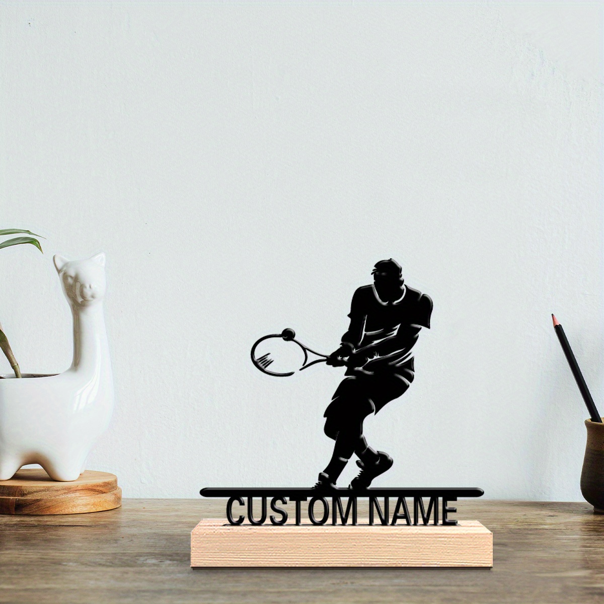 Home Textiles Products - Personalized Tennis Player Metal Statue With