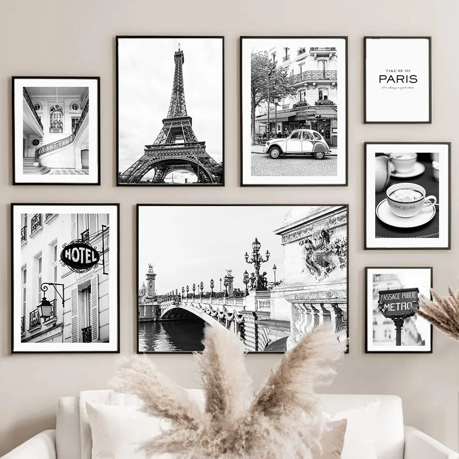 Black White Paris Towel Cafe S - Home Textiles Towel 评论和价格