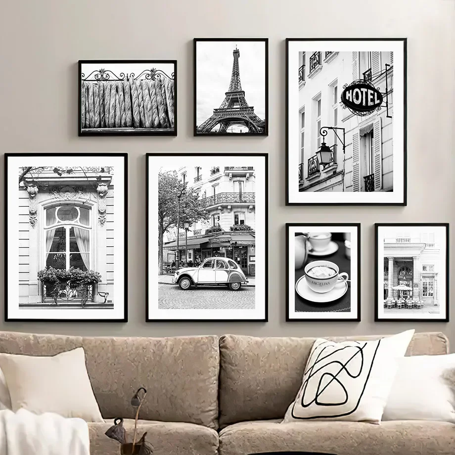 Black White Paris Towel Cafe S - Home Textiles Towel 评论和价格