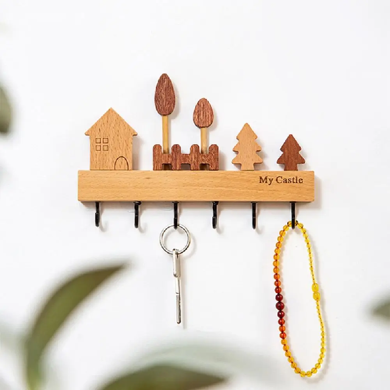 Charming Solid Wood Key Hook R - Home Textiles Towel 评论和价格