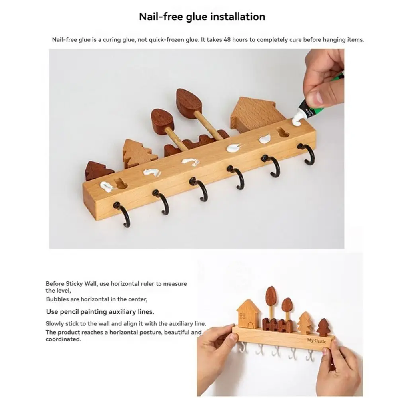 Charming Solid Wood Key Hook R - Home Textiles Towel 评论和价格