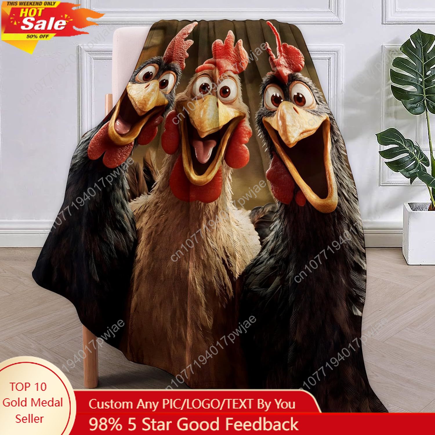 Chickens Blanket Gifts for Wom - Home Textiles Towel 评论和价格