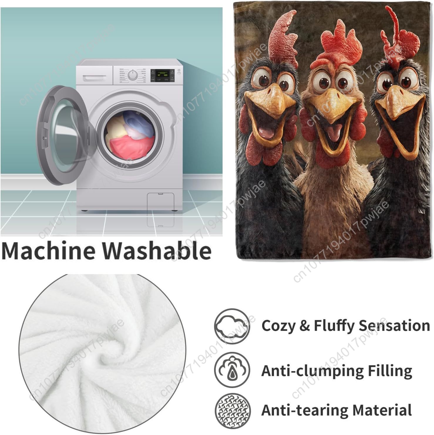 Chickens Blanket Gifts for Wom - Home Textiles Towel 评论和价格