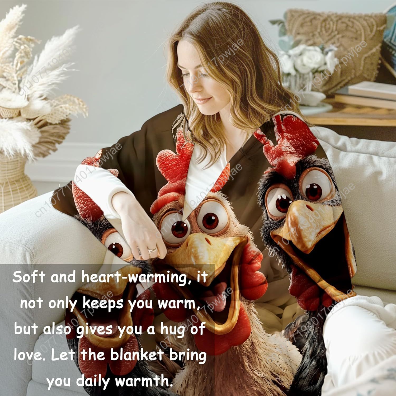 Chickens Blanket Gifts for Wom - Home Textiles Towel 评论和价格