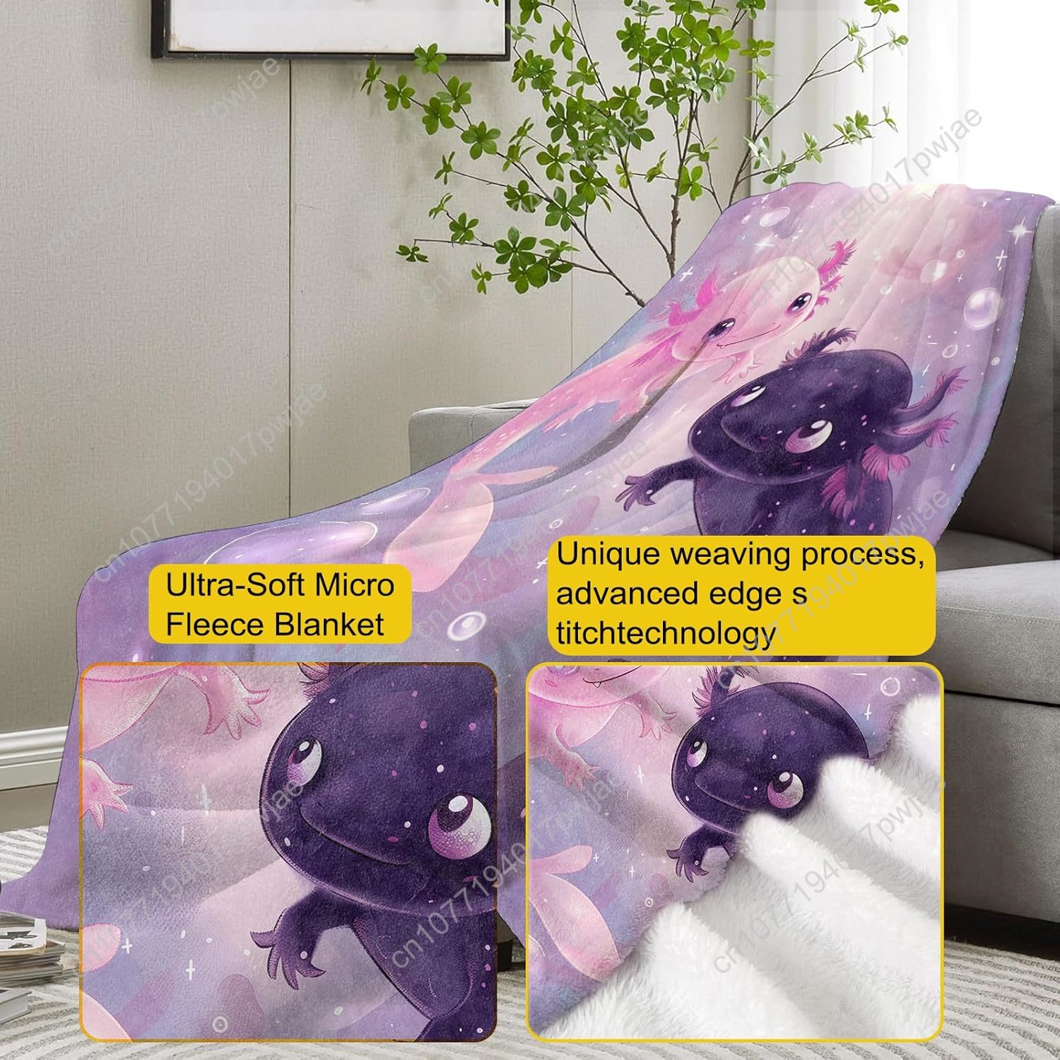 Axolotl Blanket Cute Axolotls  - Home Textiles Towel 评论和价格