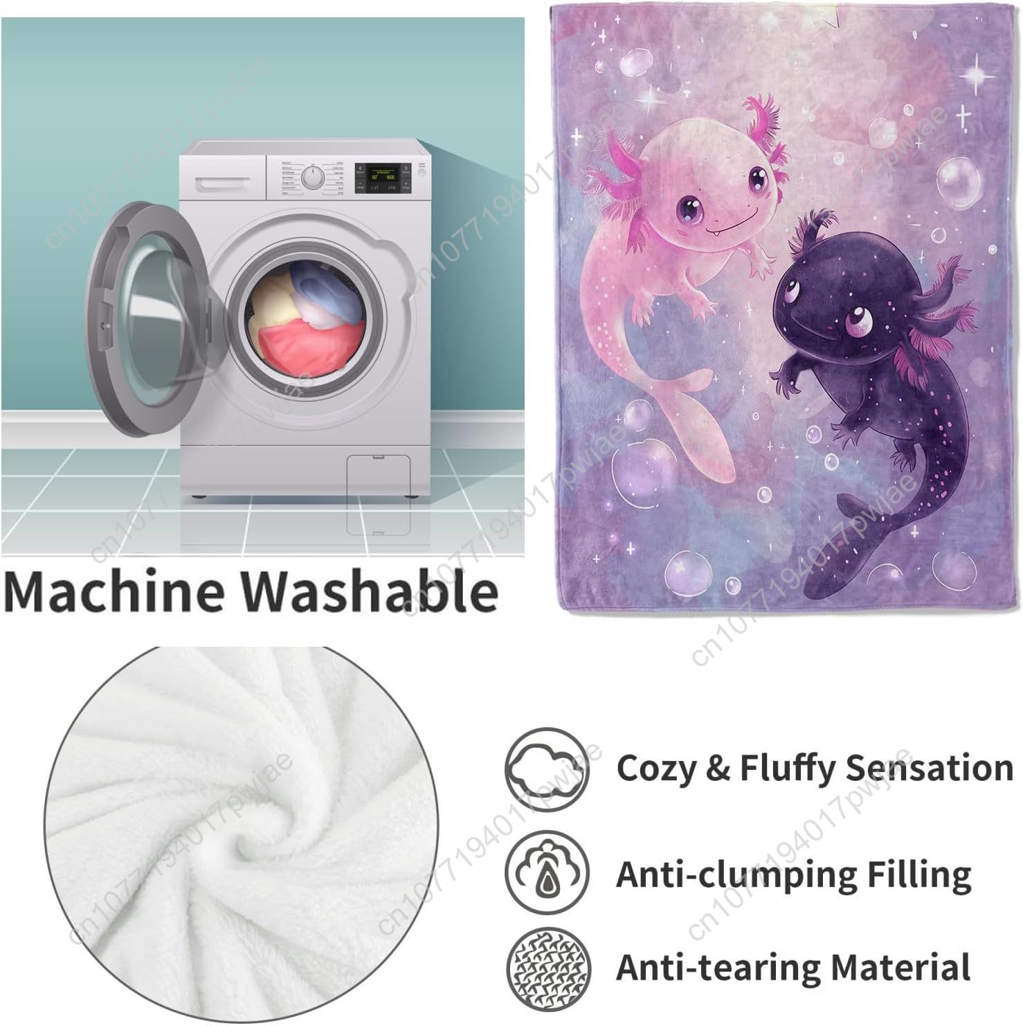 Axolotl Blanket Cute Axolotls  - Home Textiles Towel 评论和价格