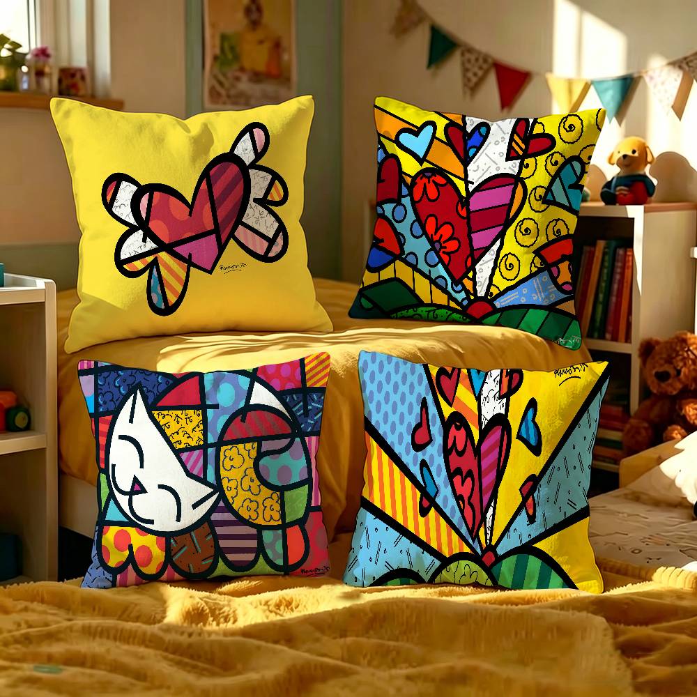 Britto Art pillow cover sofa c - Home Art Textiles 评论和价格