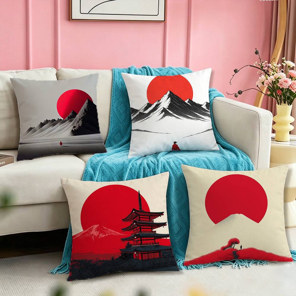 S-Surreal art Woman with Mt Fu - Home Art Textiles 评论和价格