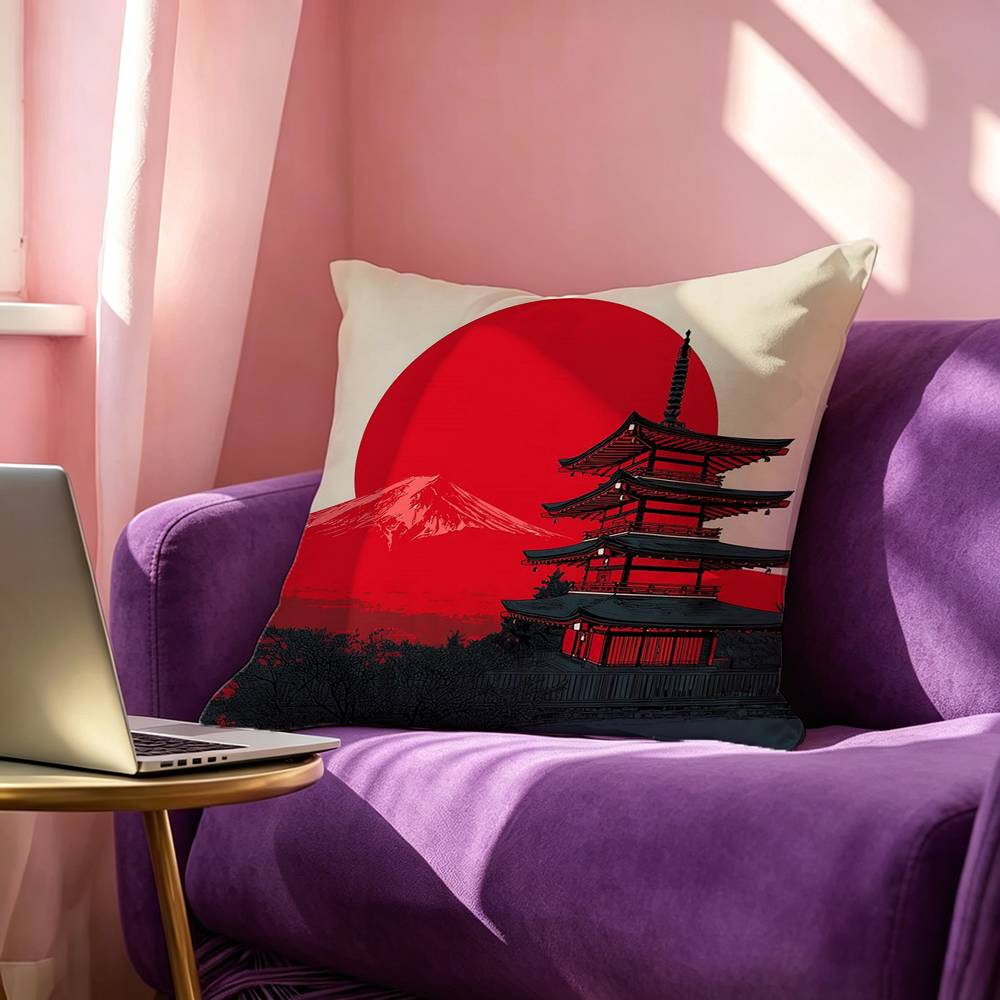 S-Surreal art Woman with Mt Fu - Home Art Textiles 评论和价格