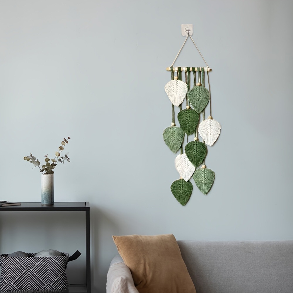 Handwoven Leaf Wall Hanging Ta - Home Art Textiles 评论和价格