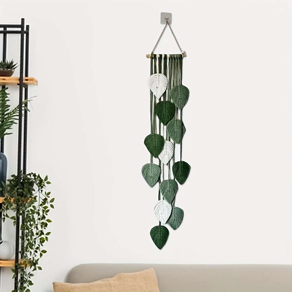 Handwoven Leaf Wall Hanging Ta - Home Art Textiles 评论和价格