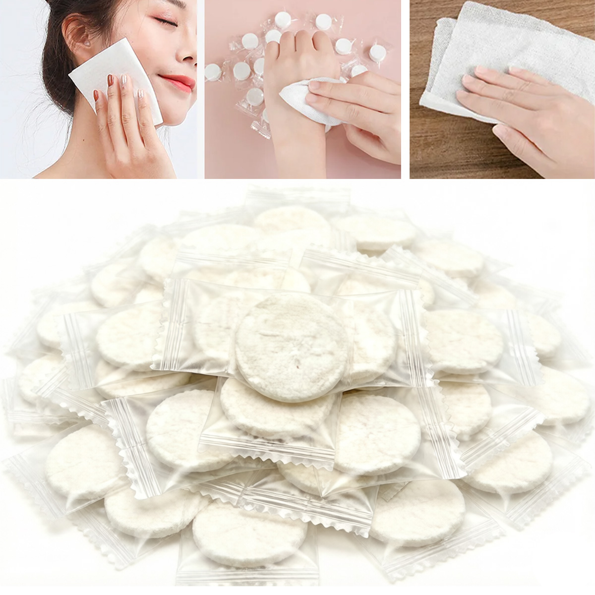 100Pcs Portable Compressed Tow - Home Textiles Face Towel 评论和价格