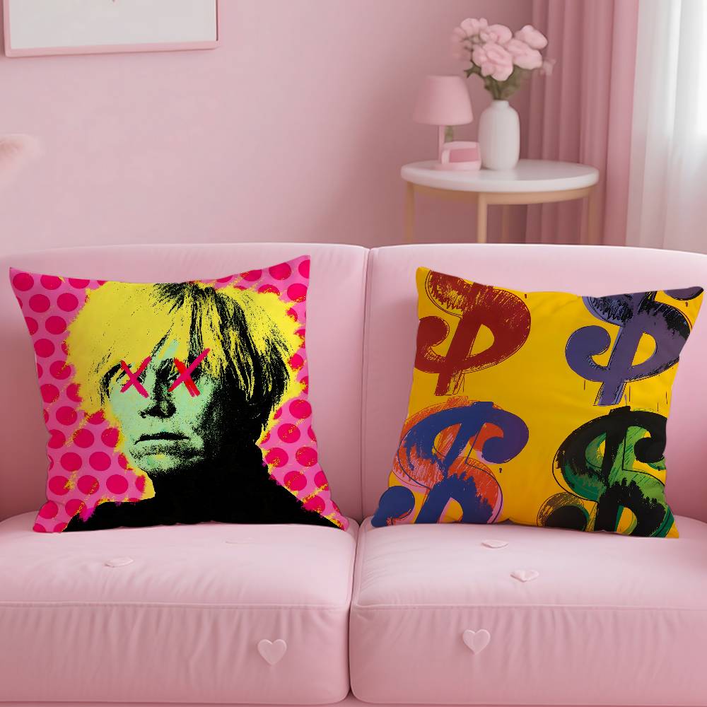 A-Andy W-Warhol Art Pillow Cas - Home Art Textiles 评论和价格